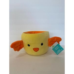 Yellow & Orange Plush Chick Easter Basket
